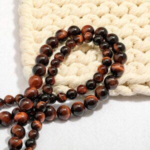 6mm Brown Tiger's Eye Round Beads Jewelry Making